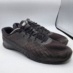 Nike Metcon 3 Mens Size 12 Triple Black Crossfit Gym Training Shoes 852928-002